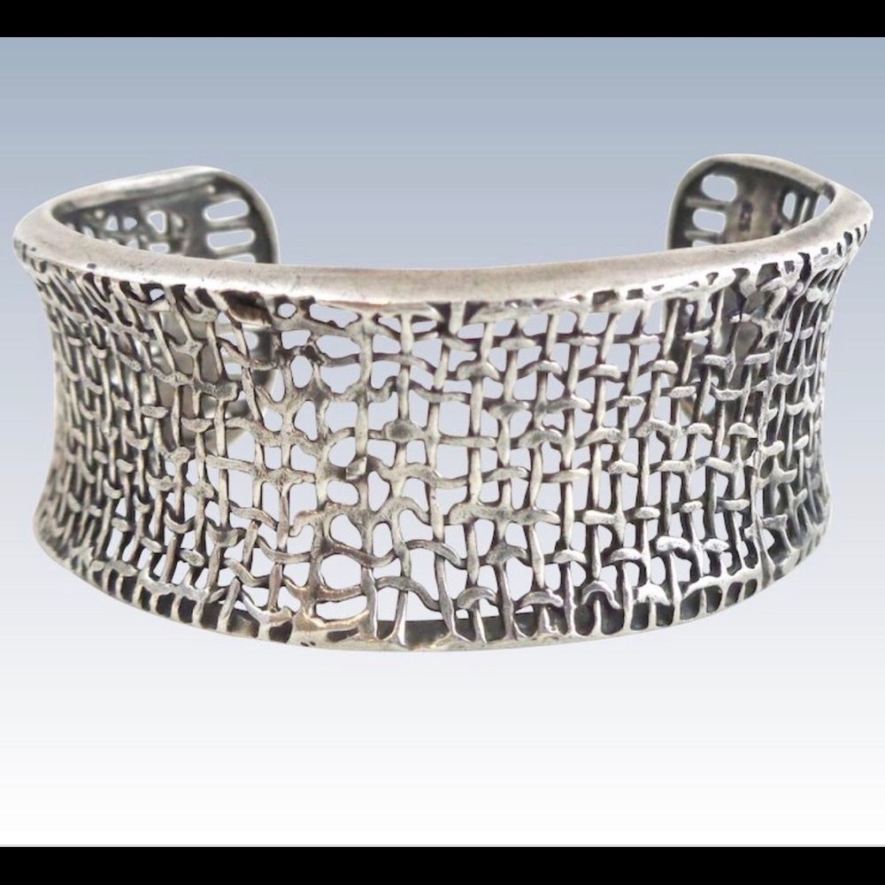 Silpada Mesh Cuff Sterling 9.25